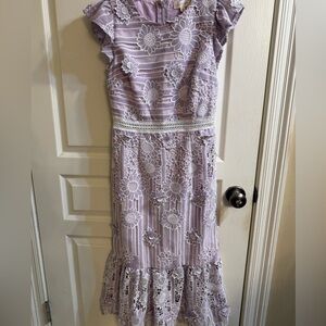Just Me Lilac Lace Dress